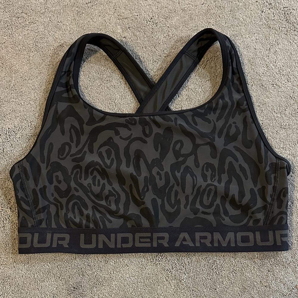 Under Armour Black Patterned Sports Bra